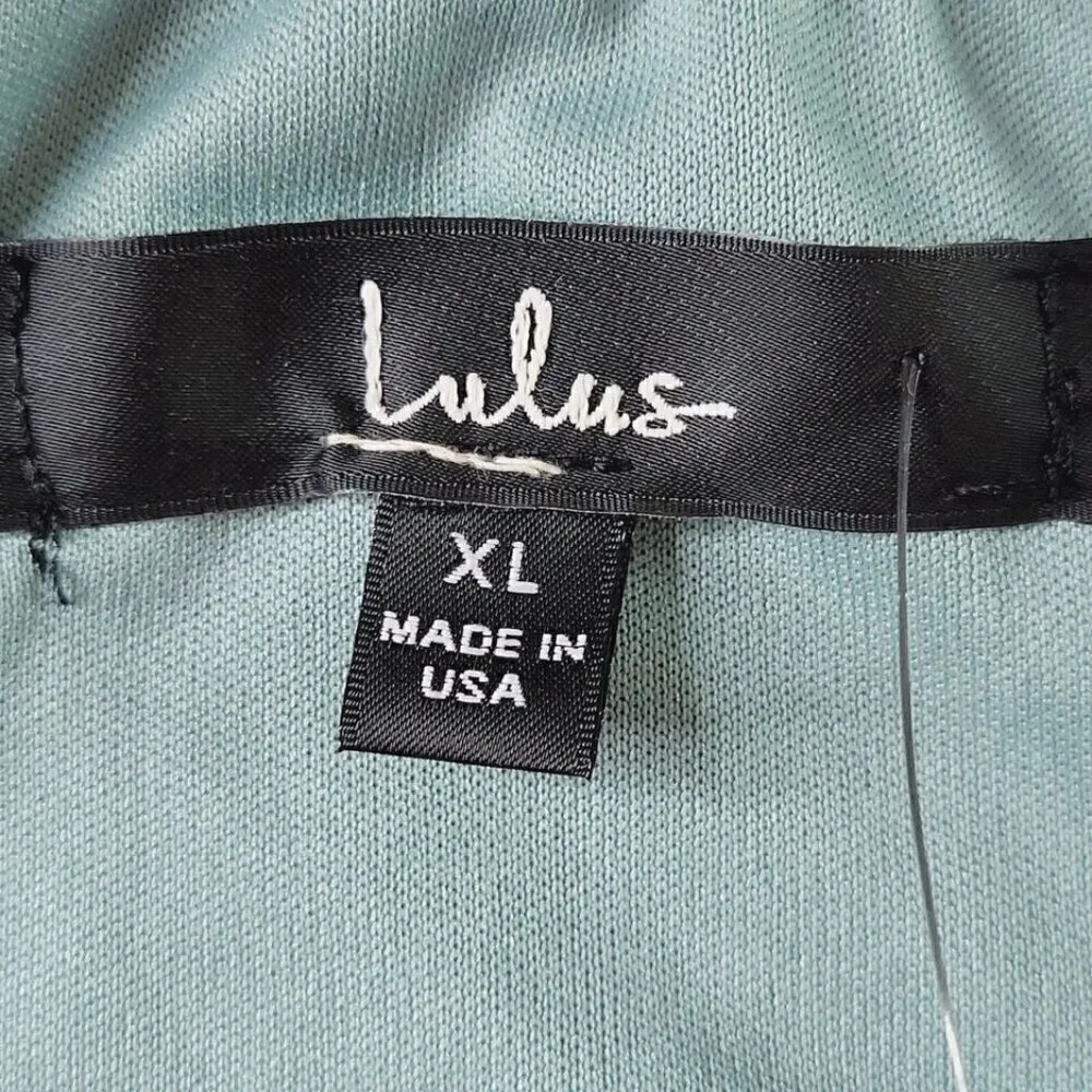 Lulus Mini Skater Dress Size XL Drawstring Ribbed Terry Knit Casual Confidence